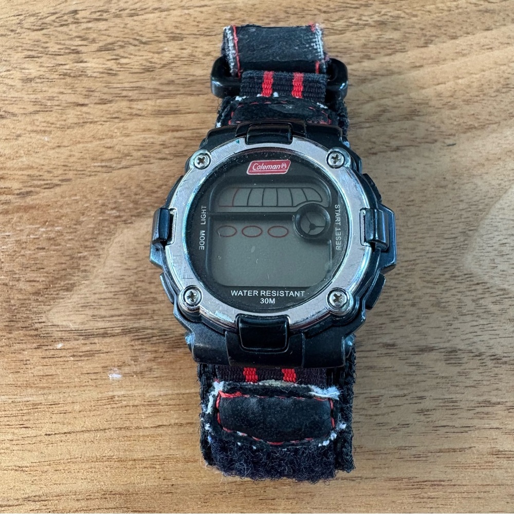 Coleman Black and Red Digital Smartwatch